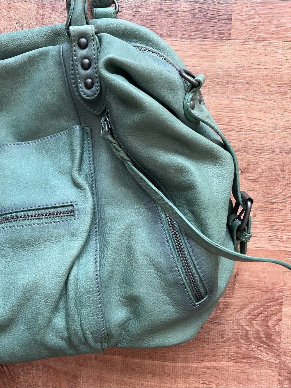 Free People Emerson Bag - Secret Sage Green (no hang tag/shoulder strap) RT $248 - Picture 2 of 6